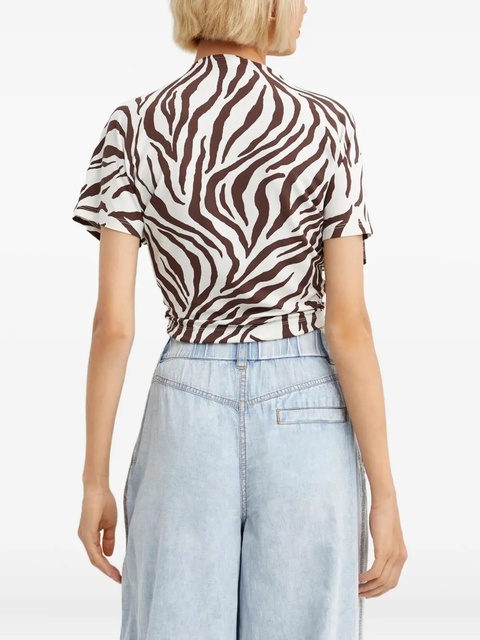 Max Mara Favore zebra-pattern top - White - zdjęcie produktu nr 2