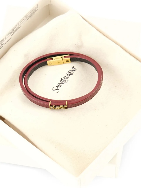 Saint Laurent double-wrap bracelet - Red - zdjęcie produktu nr 2