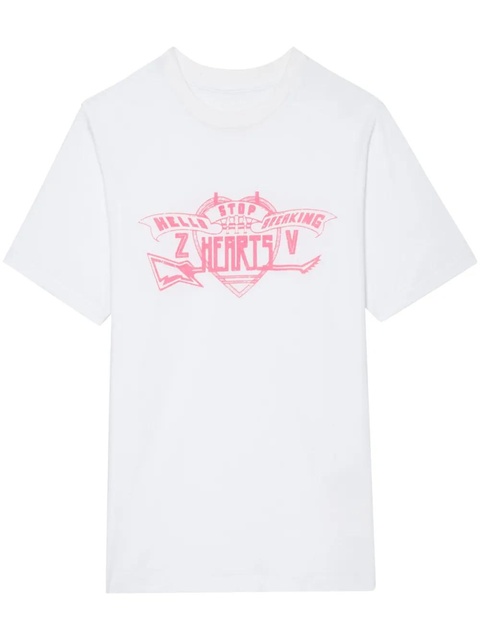 Zadig&Voltaire Edwin Co Hearts T-shirt - White - zdjęcie produktu nr 1