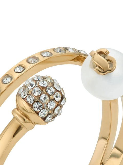 Jimmy Choo logo-engraved double ring - Gold - zdjęcie produktu nr 1