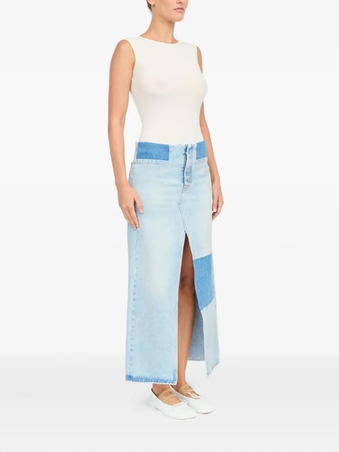 MM6 Maison Margiela patchwork denim skirt - Blue - zdjęcie produktu nr 2