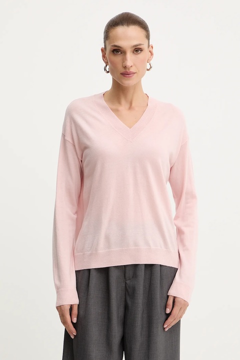 Weekend Max Mara sweter wełniany FIOCCHI damski kolor różowy lekki 2525366042600 - zdjęcie produktu nr 1