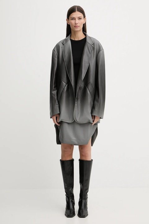 MMC STUDIO kurtka kolor szary przejściowa oversize OMBRE.JACKET - zdjęcie produktu nr 2