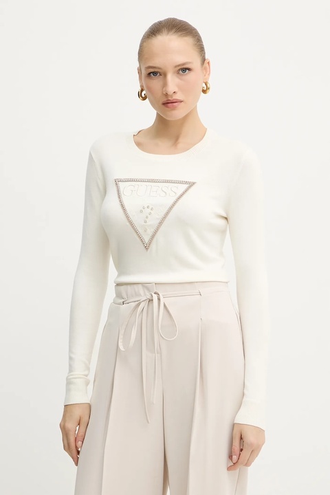 Guess sweter KIARA damski kolor beżowy lekki W5YR23 Z2NQ2 - zdjęcie produktu nr 1