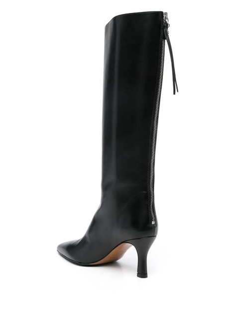 Maje 75mm leather boots - Black - zdjęcie produktu nr 2
