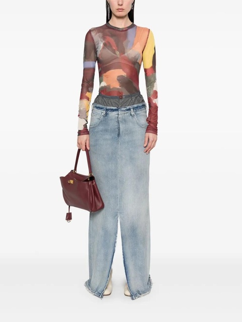 Maison Margiela denim maxi skirt - Blue - zdjęcie produktu nr 2