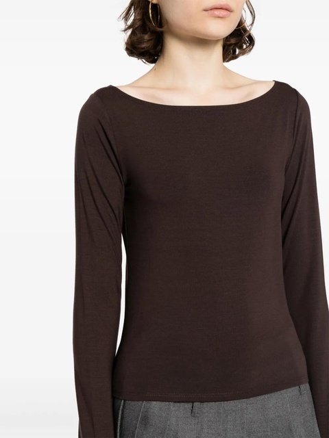 Reformation Wiley boat-neck top - Brown - zdjęcie produktu nr 2