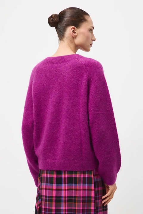 Medicine sweter damski kolor fioletowy ciepły - zdjęcie produktu nr 2