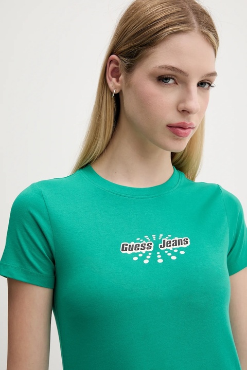 Guess Jeans t-shirt damski kolor zielony W5YI04 J1314 - zdjęcie produktu nr 2