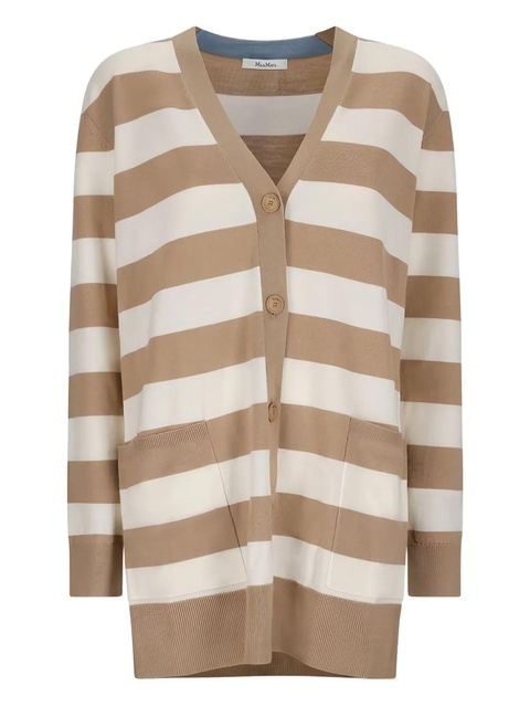 Max Mara striped-pattern cardigan - Neutrals - zdjęcie produktu nr 1