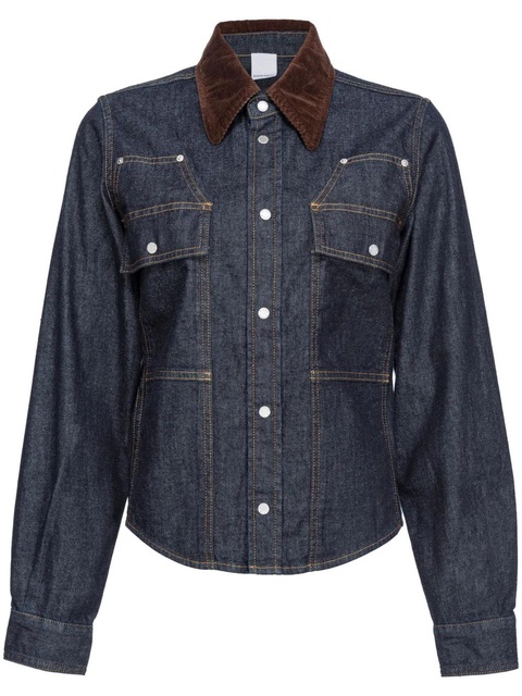 PINKO contrast-stitching denim shirt - Blue - zdjęcie produktu nr 1