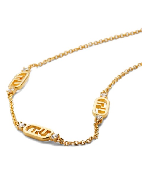 FENDI O'Lock logo-detail crystal necklace - Gold - zdjęcie produktu nr 2