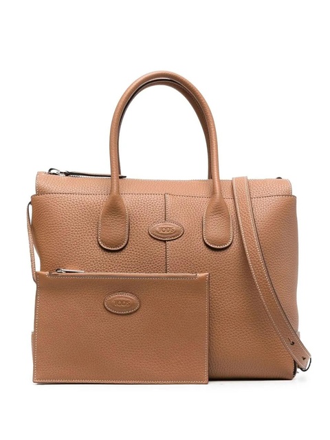 Tod's tonal-logo leather tote bag - Brown - zdjęcie produktu nr 1