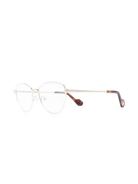 Lanvin cat-eye logo-print glasses - Gold - zdjęcie produktu nr 1