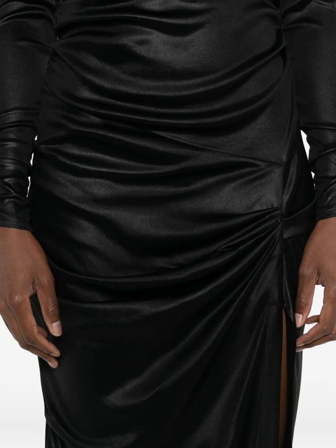 ISABEL MARANT off-shoulder draped midi dress - Black - zdjęcie produktu nr 2