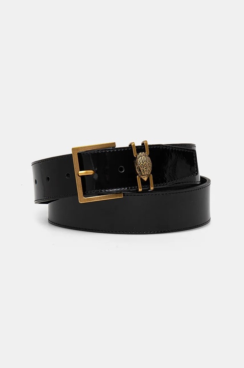 Kurt Geiger London pasek skórzany SHOREDITCH 40 BELT damski kolor czarny 9694300309 - zdjęcie produktu nr 1