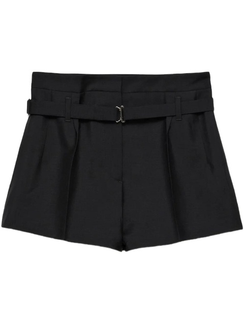 Prada belted tailored shorts - Black - zdjęcie produktu nr 1