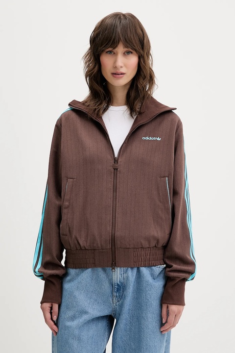 adidas Originals bluza Tailored Tt damska kolor brązowy z aplikacją JX5311 - zdjęcie produktu nr 1