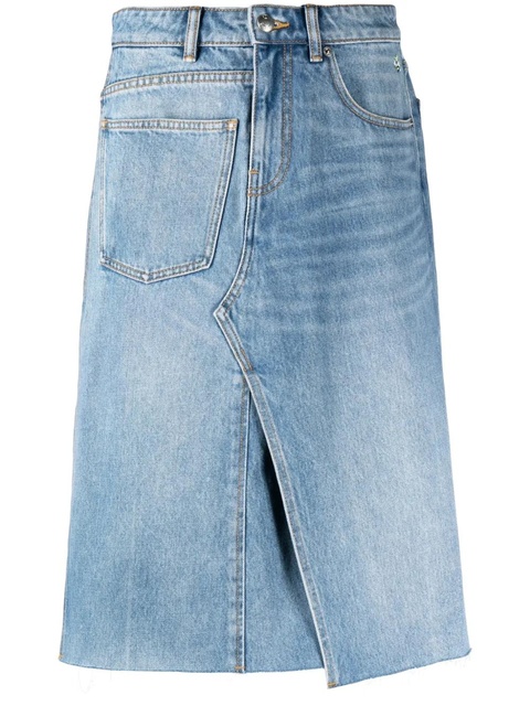 Tory Burch Deconstructed denim skirt - Blue - zdjęcie produktu nr 1
