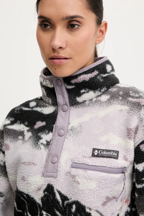 Columbia bluza sportowa Helvetia kolor fioletowy wzorzysta 2098501 - zdjęcie produktu nr 2
