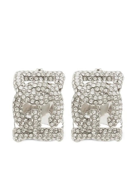 Dolce & Gabbana logo crystal-embellished earrings - Silver - zdjęcie produktu nr 1