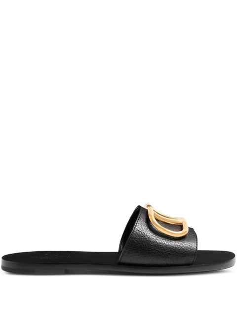Valentino Garavani VLogo Signature leather sandals - Black - zdjęcie produktu nr 1