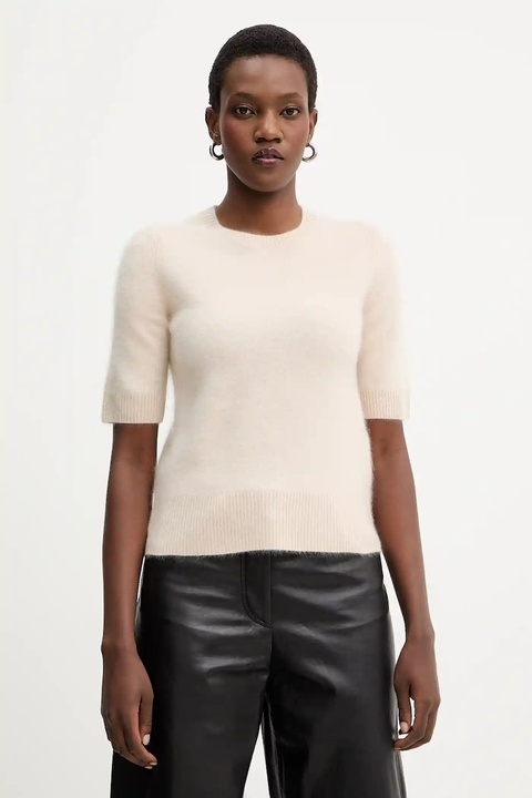 Marella sweter wełniany damski kolor beżowy lekki 2523366075200 - zdjęcie produktu nr 1