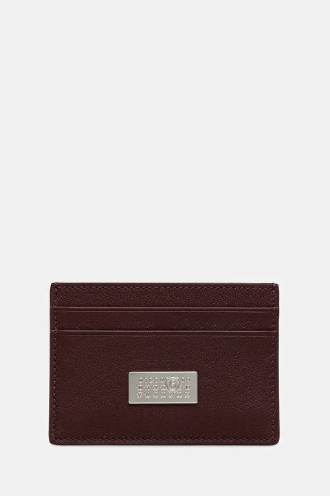 MM6 Maison Margiela etui na karty skórzane kolor bordowy SA5UI0026.P8332.T5016 - zdjęcie produktu nr 1