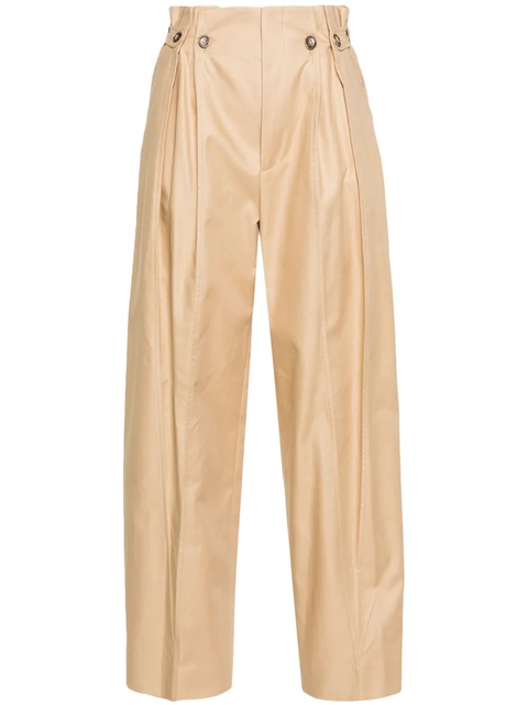 Victoria Beckham Fluid high-waist wide-leg trousers - Neutrals - zdjęcie produktu nr 1