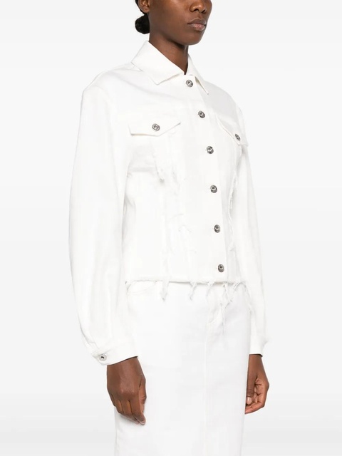 Lanvin distressed denim jacket - White - zdjęcie produktu nr 2