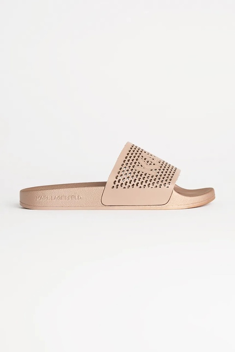 Karl Lagerfeld klapki skórzane KONDO 2.0 damskie kolor złoty KL80915 - zdjęcie produktu nr 1