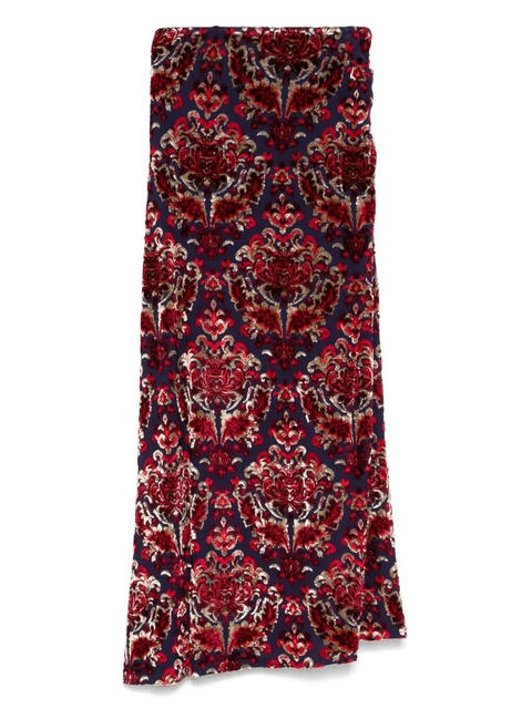 Rabanne flocked-pattern maxi skirt - Blue - zdjęcie produktu nr 2