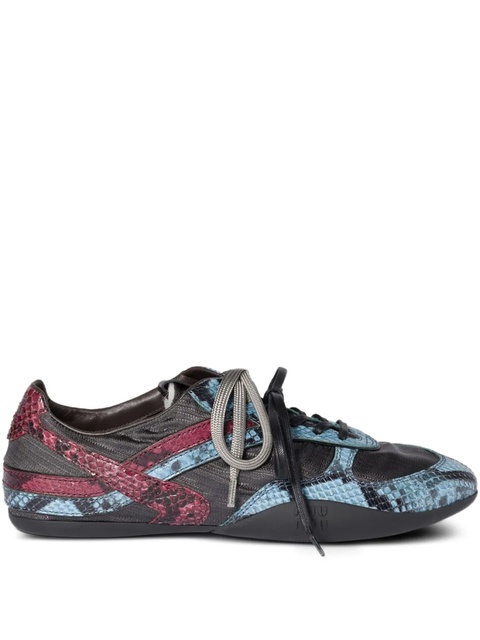 Miu Miu snakeskin-insert sneakers - Grey - zdjęcie produktu nr 1