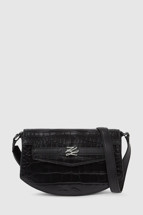 Karl Lagerfeld torebka skórzana Karl Lagerfeld Studio kolor czarny A4W30135 - zdjęcie produktu nr 1