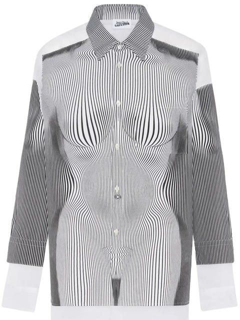 Jean Paul Gaultier The Petit Grand Pinstripe Body Morphing shirt - White - zdjęcie produktu nr 1