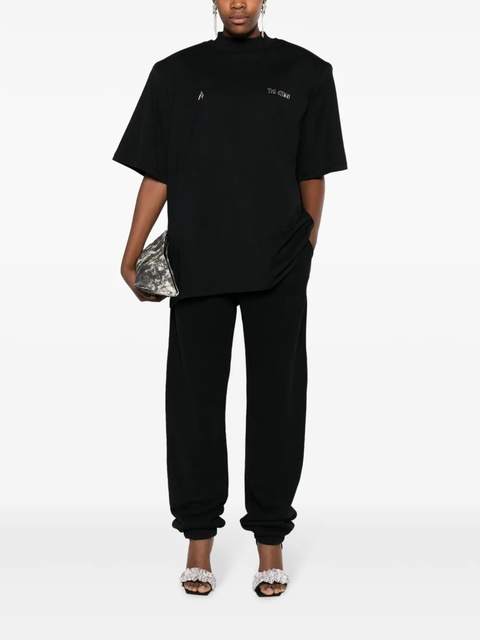 The Attico Penny logo-embossed cotton track pants - Black - zdjęcie produktu nr 1