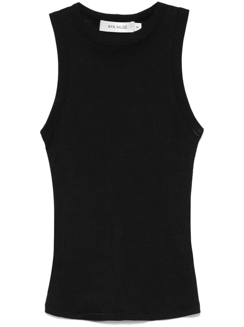 Aya Muse ribbed tank top - Black - zdjęcie produktu nr 1