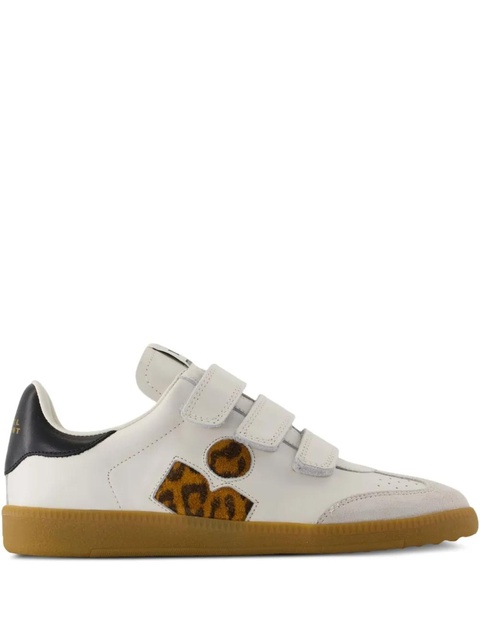 ISABEL MARANT Beth Gb leopard-print calfskin sneakers - White - zdjęcie produktu nr 1
