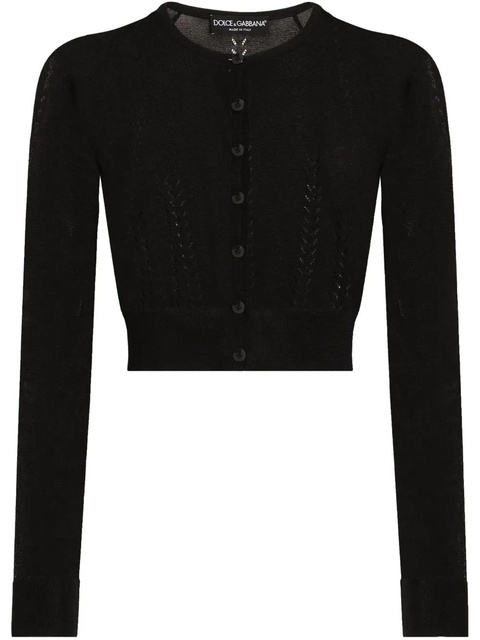 Dolce & Gabbana openwork-areas cardigan - Black - zdjęcie produktu nr 1