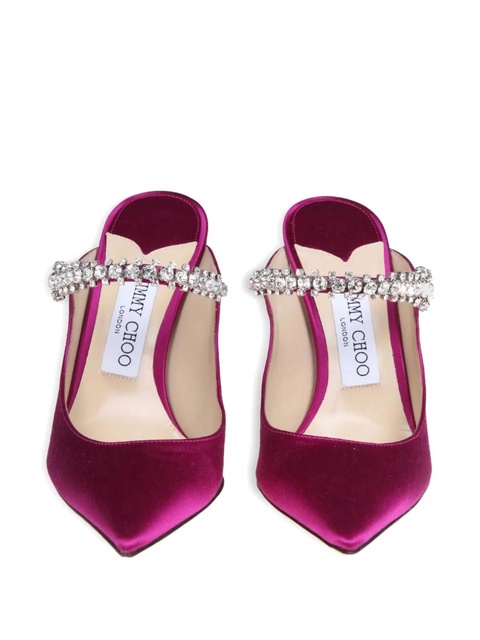 Jimmy Choo 100mm crystal-embellished pointed mules - Pink - zdjęcie produktu nr 2