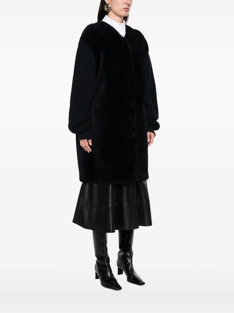 Jil Sander ribbed lamb fur coat - Blue - zdjęcie produktu nr 2