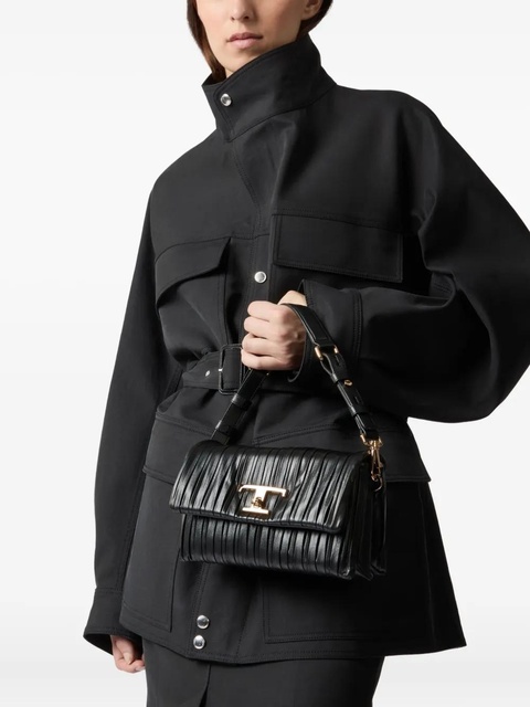 Tod's mini Timeless pleated T-clasp shoulder bag - Black - zdjęcie produktu nr 2