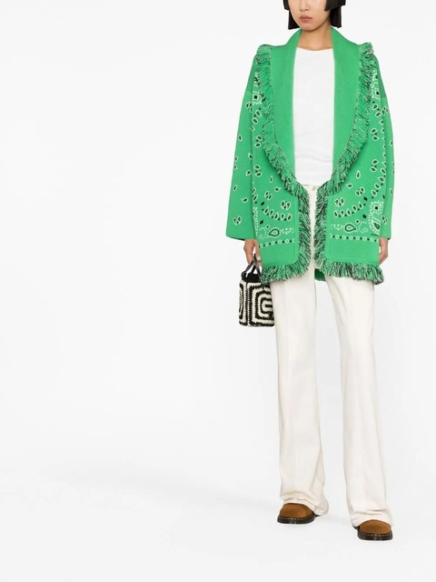 Alanui Bandana belted cardigan - Green - zdjęcie produktu nr 2