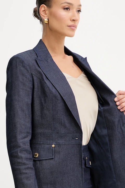 Marciano Guess marynarka jeansowa kolor granatowy jednorzędowa gładka 5YPN22 7457A - zdjęcie produktu nr 2