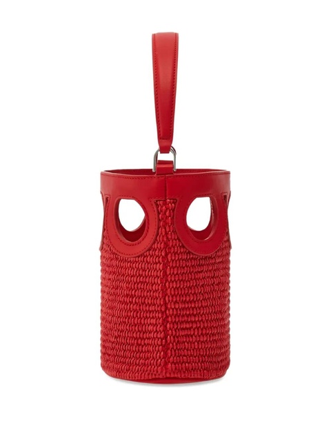 Ferragamo mini Gancini bucket bag - Red - zdjęcie produktu nr 2