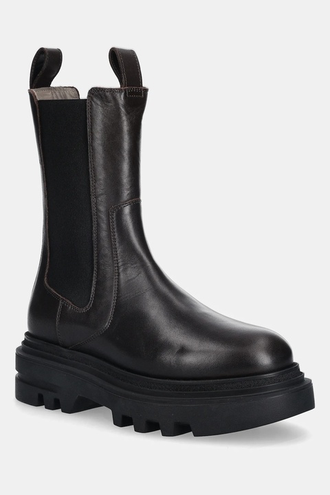 AllSaints sztyblety skórzane ALEX BOOT damskie kolor brązowy na platformie W062FB - zdjęcie produktu nr 1