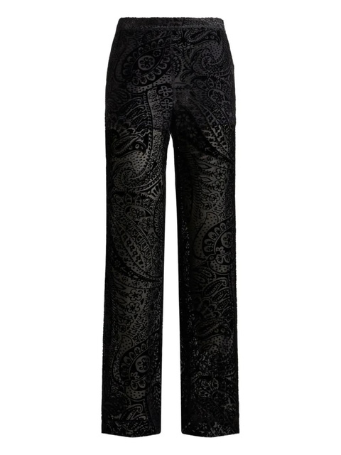ETRO velvet floral trousers - Black - zdjęcie produktu nr 1