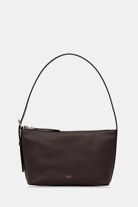 A.P.C. torebka bawełniana Sac Vera Shoulder kolor brązowy PXCBL.F61974 - zdjęcie produktu nr 1