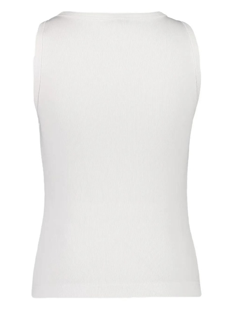 Casablanca ribbed logo-plaque tank top - White - zdjęcie produktu nr 1