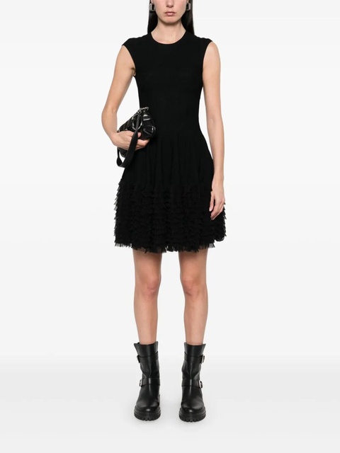 Alexander McQueen lace knit ruffle dress - Black - zdjęcie produktu nr 2